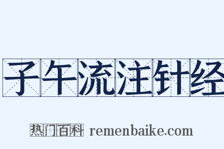 子午流注针经是什么意思的图片
